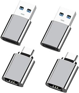 UCEC 4PCS Type C to USB Adapter, 2-Pack USBC to USB Adapters & 2-Pack USBA to USBC Adapter for iPhone iPad Airpods Laptop PC MacBook Power Bank CarPlay