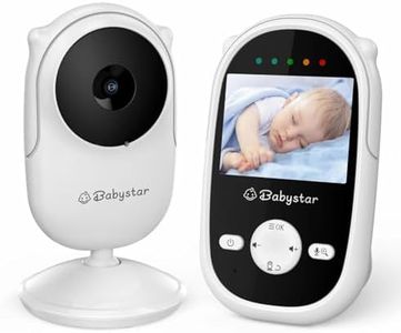 Babystar Baby Monitor with Camera and Night Vision,Wireless Video Baby Monitor with Rechargeable Battery,Two-Way Talk,2.4inch HD Screen,Feeding Reminder,4 Lullabies