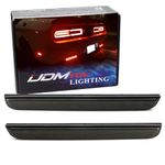 iJDMTOY Smoked Lens 40-SMD Full LED Rear Bumper Reflector Light Kit Compatible With 2015-up Dodge Challenger, Function as Tail or Rear Fog Lights