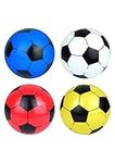 HiFEN® Pack of 4 Kids 20cm PVC Football Inflatable Lightweight Adjustable Assorted Colours Soccer Balls For Indoor Outdoor Play Toddler Toys Party Bags Fillers