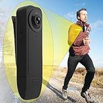 Recall Small Body Camera 1080P Full HD Mini Camera Body Wear Camera, Bike Cameras Cycling Video Recorder, Portable Pocket Body Cams with Back Clip, Video & Audio Recording, Motion Activated