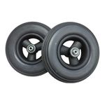 eOnekart Premium Imported 8 Inch (200×50) Front Caster Wheel for Electric Power Wheelchair With Bearing - Black (Pack of 2)