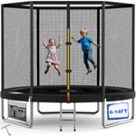 Devoko 7.5ft Secure Kids Trampoline - Garden Trampoline Safety Net & Reinforced Steel Frame | Super Stable Garden Play for Children 6-12 Years | Premium Waterproof, Easy Setup