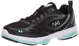 Ryka Women's Devotion XT Cross Trainer, Black/Mint, 6.5 UK