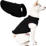 Gooby - Fleece Vest, Small Dog Pullover Fleece Jacket with Leash Ring, Black, Large