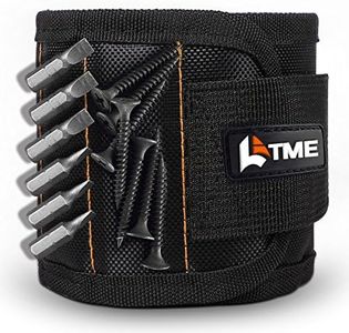 LATME Magnetic Wristband with 15 Strong Magnets for Holding Screws Nails Drill Bits-Best Armband Tool for DIY Handyman-Unique Tool Gift for Men Women (No Pocket)