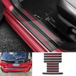 TACOPETS Door sill Protector, Door sill Scratch Protection (Suitable for Most Cars) Anti-Scratch Protection Strips(9PC red)