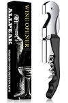 Allpeak Bottle Opener Wine Opener Corkscrew - 1 Pc Multi-Purpose Wine Bottle Opener, Corkscrews Wine Bottle Opener, Waiters Friend, Beer Bottle Opener, Cork Screw - Black