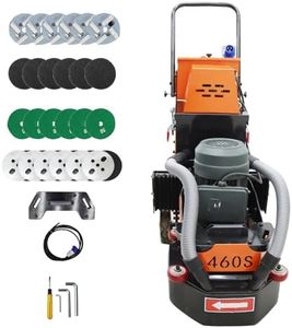 WYDDDARY Concrete Floor Grinder Polishing Buffer Machine Cement Ground Grinder for Epoxy Terrazzo Floor with 30L Dust Bucket 6pcs Grinding Heads 220V