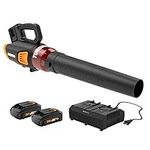 WORX WG584 40V (2.5Ah) Power Share Turbine Blower, 430 CFM, 2 Batteries and Dual Charger Included