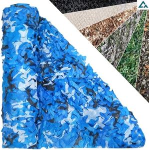 CROSSHIP Camo Netting Hunting Camouflage Accessories - Camouflage Party Decorations，Camping Ghillie Netting, Sunshade Camo Mesh & Hunting Blind Deer Stand (19.7ftx19.7ft, Navy Blue)
