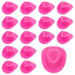 cobee Dollhouse Miniature Cowboy Hats, 20 Pieces Mini Pink Western Cowgirl Hat Doll Hat Cute Mini Hat for for Doll Dress Up Party Accessories Cake Top DIY Decoration Pretend Play