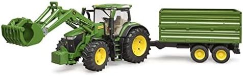 Bruder 09828 John Deere 7R 350 with frontloader and Trailer