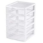 Sterilite Clear View Small 5 Drawer