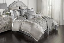 Riverbrook Home Elegant Collection Comforter Set, King, Kacee - Platinum, 12-Piece Set