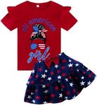 4th of July Outfits for Girls Red W