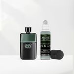 Arose NY - Dark & Green Perfume Oil, Alcohol-free, Vegan, 10 ml, Pocket Size, Travel Size, long-lasting, Fragrance Inspired by Guilty Black Pour Homme - LARGE BOTTLE NOT INCLUDED