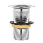 Johnson Brass 2.5 inch 84mm Waste Coupling| Full Thread Waste Coupling for Wash Basins| White Chrome Drain Outlet