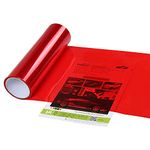 SPAK- KAL Headlight Tint Vinyl Film Sheet | Self Adhesive Smoke Fog Light | Wrap Film Sheet for Sidemarker Lights for Cars, Campers, Vans (24x24 Inches, Red)