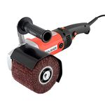 Handheld 1400W Metal Burnishing Machine, Electric Sander Polisher for Wood Stainless Steel Polishing with One Wheel, 8 Variable Speed, Lock Switch, Auxiliary Handle (UL Certified)