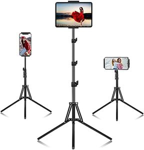 SAMHOUSING Ipad Tripod Stand, with 65 inch Height Adjustable iPad Stand Holder & iPad Floor Stand with 360° Rotating iPad Tripod Mount for iPad Pro, iPhone, Kindle, and All 4.7-12.9 Inch Tablets