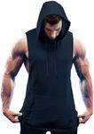 COOFANDY Mens Workout Hooded Tank T