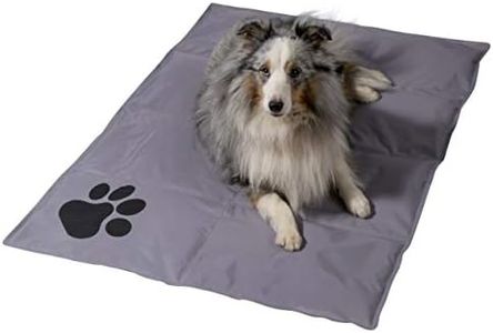 dobar 60422 Grand Tapis rafraîchissant pour Chien Motif Pattes Gris 99,5 x 70 cm