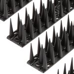 OFFO Bird Spikes, Pigeon Outdoor Deterrent Device for Cat Keep Birds Raccoon Woodpecker Away, Covers 2.6m(8.4 Feet), Black