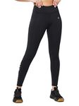 Cultsport AbsoluteFit Solid Yoga Tights | Anti-Chafing | Workout Leggings for Women| 4-Way Stretch | Squat-Proof | Active Wear for Women | Sports Leggings | Skin Tight Leggings for Women (CS601488XS_Black_XS)