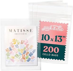 Pack It Chic - 10” X 13” (200 Pack) Clear Resealable Polypropylene Bags - Fits 10X13 Prints, Photos, Documents - Self Seal