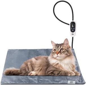 Jazzy Fuzzy Pet Heating Pad, 6 Adjustable Temperature Dog Cat Heating Pad with Timer, Waterproof Heating Pad Indoor for Dogs with Chew Resistant Cord (S:18" x 16")