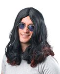 Long Black Wig Ozzy Osbourne Fancy Dress