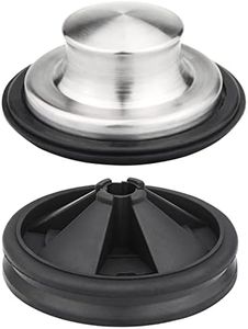 Garbage Disposal Stopper with Splash Guard, for Insinkerator Kitchen Sink Drain Plug Brushed Stainless Steel with 3 3/8" EPDM Splash Guard Set Ullnosoo