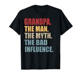 Vintage Grandpa The Man The Myth The Bad Influence T-Shirt