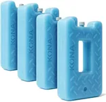 Kona Blue/Ice Ice Packs for Lunch Box - 2 lb Freezer Packs Compatible with Yeti Cooler Bags | Dry Ice Shock Pack, Long-Lasting Reusable Ice Packs for Lunch Bags (10" x 5.5" x 1.5" Pack of 4)