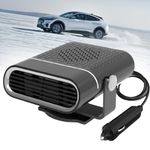Rppiup Car Heater 12v, 150W 12v Heater for Campervan, 2-In-1 Heating/Cooling Car Heaters that Plug into Cigarette, Portable Windscreen Demister Plug in Car Heater for Vehicles Quick Heating Air