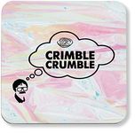 Hippowarehouse Crimble crumble printed coaster gloss finish durable backing 9cm x 9cm 2 pack