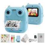 CreaBivotion's latest 1080P children's instant printing camera with 2.4-inch display, 32GB card, 3 rolls of printing paper, birthday and Christmas children's toy gift, suitable for 3-12 years old