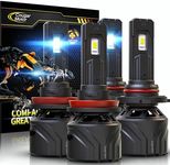 Cougar Motor 9005 H11 LED Bulbs, HB3 H8 H9 Lights Bulb 36000LM Combo(2 Sets) 6500K Super Bright Plug and Play Fog Light - Pack of 4