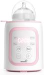 GROWNSY Bottle Warmer, Fast Baby Bottle Warmer for All Bottles, Milk Warmer for Breastmilk or Formula, Smart Temperature Control and Automatic Shut-Off- Pink