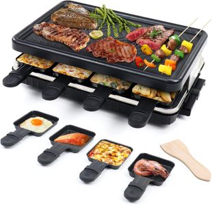 Raclette 8-Person Grill – Non-Stick Tabletop Party Grill