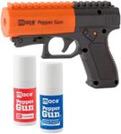 Mace Brand Self Defense Pepper Spray Gun 2.0 – Accurate 20’ Spray, Leaves UV Dye on Skin, Replaceable Cartridge (80406) — for Women/Men, Made in the USA, Black /Orange,1 Pack