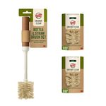 Scotch-Brite Greener Clean Bottle & Straw Brush Set with 2 Replaceable Bottle Brush Heads