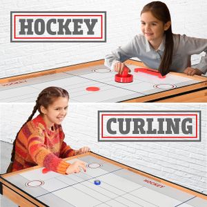 SereneLife 4-in-1 Multi-Game Table – Foosball, Air Hockey, Pool, Table Tennis