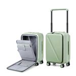 MILADA Luggage Hard Shell Suitcases Airline Approved Carry On Luggage 22x14x9 TSA Approved Luggage Suite Case with Wheels Travel Luggage Wide Handle 20 Inch Suitcase for Women Man,Bamboo Green