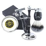 Haryali London Shaving Kit - 5Pc Shaving Kit for Men - Synthetic Shaving Brush - Safety Razor – Shaving Soap - Shaving Bowl – Shaving Stand - Best Gift for Men