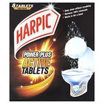 Harpic Powerplus Active Tablets, Original Scent, Pack 1 x 8 Tablets, Deep Clean Without Scrubbing, Removes 100% Limescale, Toilet Cleaner