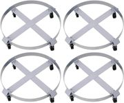55 Gallon Drum Dolly,Heavy Duty 1000lbs Load Capacity, Barrel Dolly Cart Drum Caddy, Non Tipping Hand Truck Dollies with Steel Frame 4 Swivel Casters Wheel, for Warehouse Drum Handling (4 PCS)