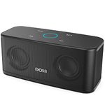 DOSS SoundBox Plus Portable Wireless Bluetooth Speaker with HD Sound and Deep Bass, Wireless Stereo Paring, Built-in Mic, 20H Playtime, Wireless Speaker for Phone, Tablet, TV and More.-Black