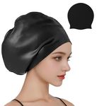 Long Hair Swim Cap,Waterproof and Durable Silicone Swim Cap,Extra Large Swim Caps,Swimming Caps for Women Men,Women Long Hair for Dreadlocks Waterproof Keep Hair Dry